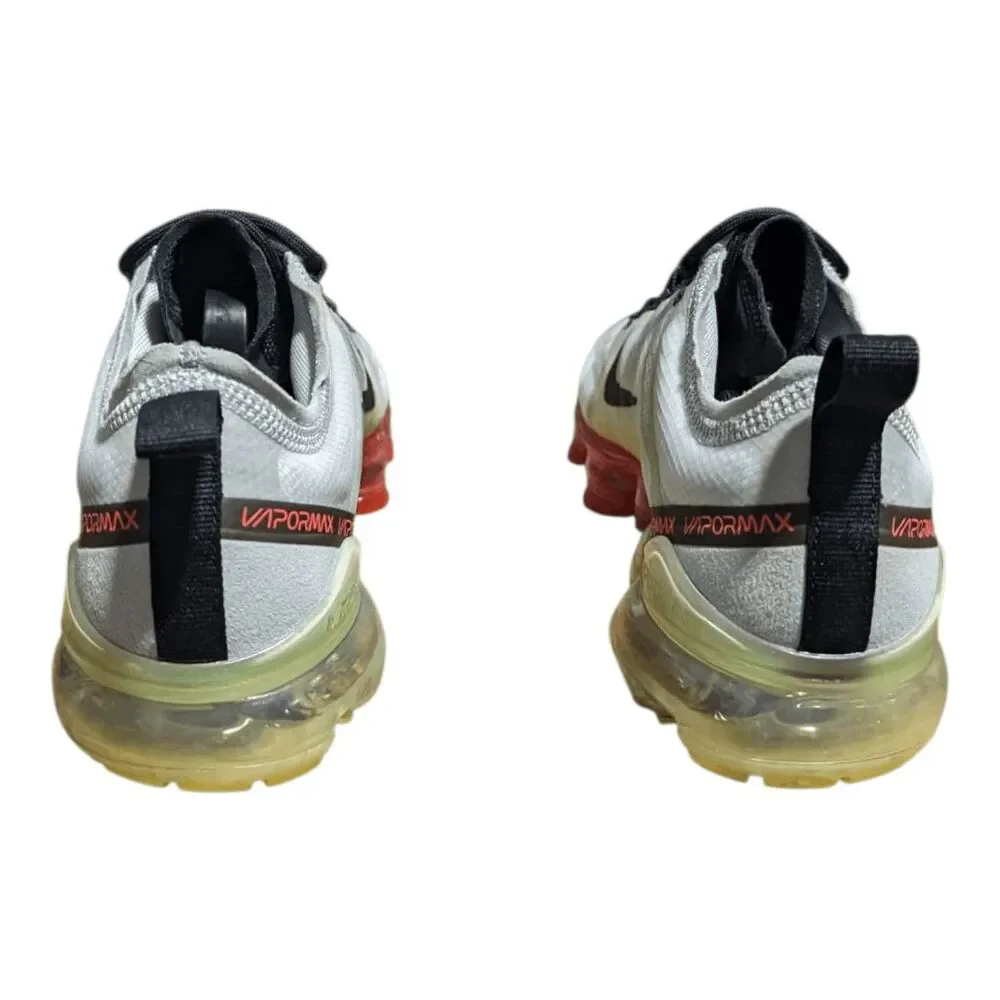 NIKE Air VaporMax 2019 'Pure Platinum Volt Crimson' Running Shoes Size 7
